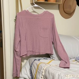 waffle knit long sleeve